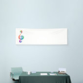 Gelaagde regenboog treble sleutel spandoek (Beurs)