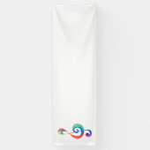 Gelaagde regenboog treble sleutel spandoek (Verticaal)
