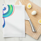 Gelaagde regenboog treble sleutel theedoek (Quarter Fold)