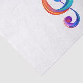 Gelaagde regenboog treble sleutel tissuepapier (Detail)