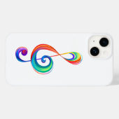 Gelaagde regenboogdiskant sleutel Case-Mate iPhone case (Achterkant (horizontaal))