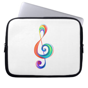 Gelaagde regenboogdiskant sleutel laptop sleeve