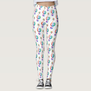Gelaagde regenboogdiskant sleutel leggings