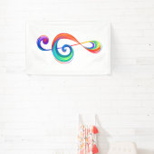 Gelaagde regenboogdiskant sleutel spandoek (Insitu)