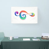 Gelaagde regenboogdiskant sleutel spandoek (Beurs)