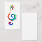 Gelaagde regenboogviolelsleutel contactkaartje (Voorkant / Achterkant)