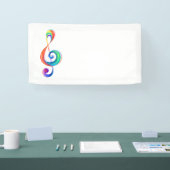 Gelaagde regenboogviolelsleutel spandoek (Beurs)