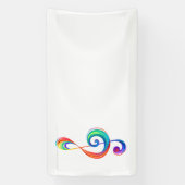 Gelaagde regenboogviolelsleutel spandoek (Verticaal)
