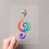 Gelaagde regenboogvioolsleutel acryl uitnodigingen (Insitu (Draagbaar))