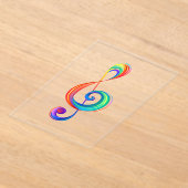 Gelaagde regenboogvioolsleutel acryl uitnodigingen (Laagn)