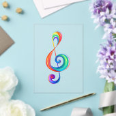 Gelaagde regenboogvioolsleutel acryl uitnodigingen (Insitu (Huwelijk))