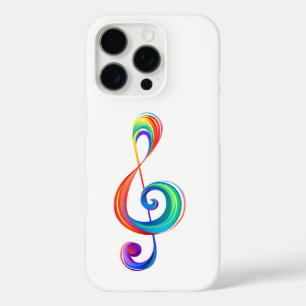 Gelaagde regenboogvioolsleutel iPhone 16 pro hoesje