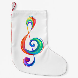 Gelaagde regenboogvioolsleutel kleine kerstsok