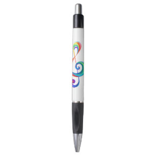 Gelaagde regenboogvioolsleutel pen