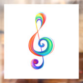Gelaagde regenboogvioolsleutel raamsticker (Vel 2)
