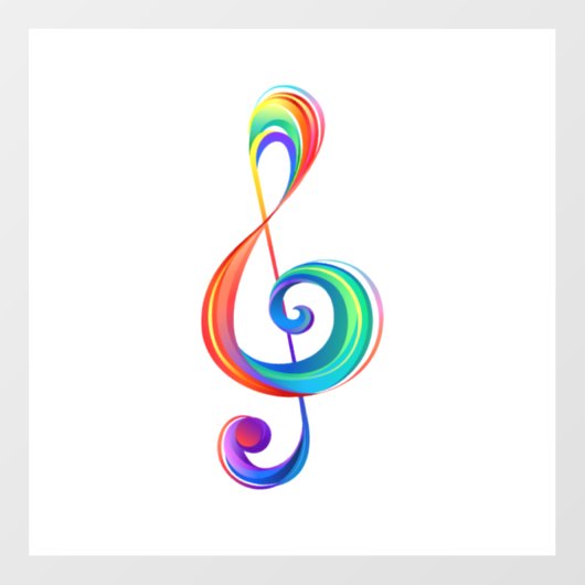 Gelaagde regenboogvioolsleutel raamsticker (Vel)