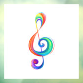 Gelaagde regenboogvioolsleutel raamsticker (Vel 3)