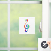 Gelaagde regenboogvioolsleutel raamsticker (Huis)