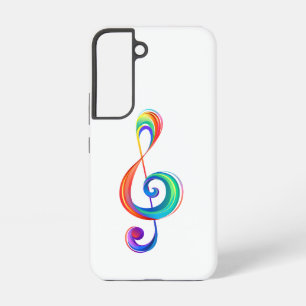 Gelaagde regenboogvioolsleutel samsung galaxy hoesje