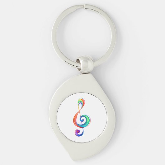 Gelaagde regenboogvioolsleutel sleutelhanger (Voorkant)