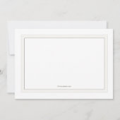 Gelaagde rouw witte bedankkaart (Achterkant)