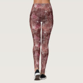 Gelaagde roze bruin gepatterde Leggings (Achterkant)