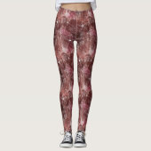 Gelaagde roze bruin gepatterde Leggings (Voorkant)