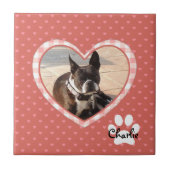 Gelaagde Roze Patroon van het Hart met Geplakt Lij Tegeltje (Voorkant)