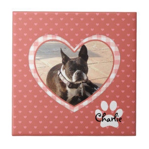 Gelaagde Roze Patroon van het Hart met Geplakt Lij Tegeltje