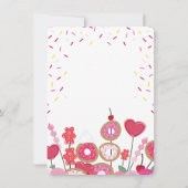 Gelaagde roze verjaardagstaart (Achterkant)