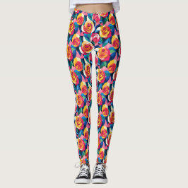 Gelaagde Rozen van Liefde Leggings