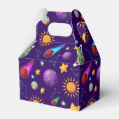 Gelaagde ruimtemelkwegliefhebbers bedankdoosjes (Voorkant Zijde)