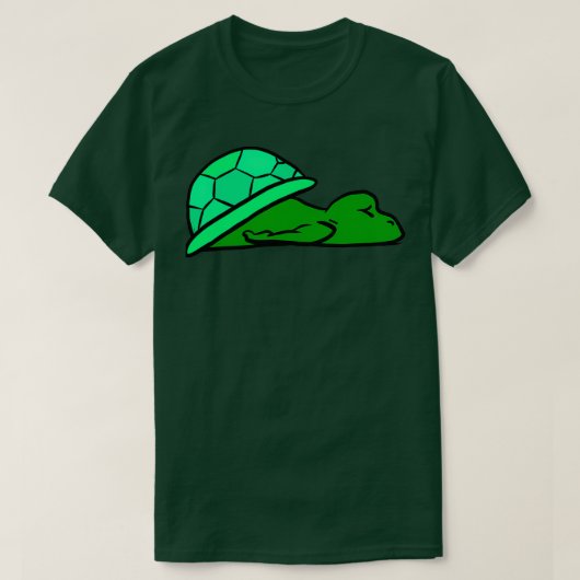 Gelaagde schildpad geëxtrudeerd lichtgroen Shell T-shirt (Design voorkant)