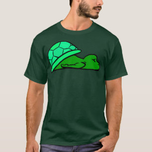 Gelaagde schildpad geëxtrudeerd lichtgroen Shell T-shirt