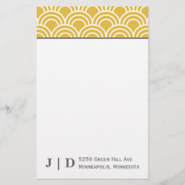 Gelaagde sint-jakobsschelpen briefpapier