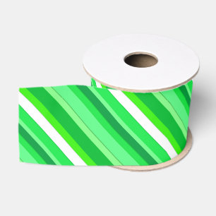 Gelaagde snoepjes strepen - groen en wit grosgrain lint