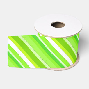 Gelaagde snoepjes strepen - kalkgroen en wit grosgrain lint