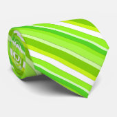 Gelaagde snoepjes strepen - kalkgroen en wit stropdas (Opgerold)