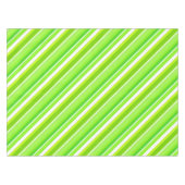 Gelaagde snoepjes strepen - kalkgroen en wit tafelkleed (Voorkant (Horizontaal))