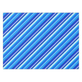 Gelaagde snoepjes strepen - kobalt en bleek blauw tafelkleed (Voorkant (Horizontaal))