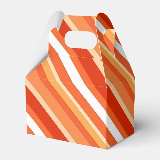 Gelaagde snoepjes strepen - oranje en wit bedankdoosjes (Achterkant)