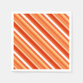 Gelaagde snoepjes strepen - oranje en wit servetten (Voorkant)