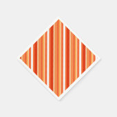 Gelaagde snoepjes strepen - oranje en wit servetten (Hoek)