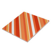 Gelaagde snoepjes strepen - oranje en wit tegeltje (Zijkant)
