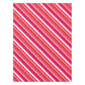 Gelaagde snoepjes strepen - rood, roze en wit tafelkleed (Voorkant)