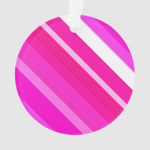 Gelaagde snoepjes strepen - roze en fuchsie ornament
