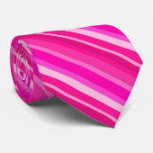 Gelaagde snoepjes strepen - roze en fuchsie stropdas (Opgerold)