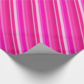 Gelaagde snoepjes strepen - roze en smeltophoping cadeaupapier (Hoek)