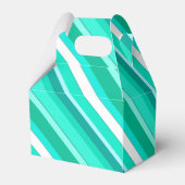 Gelaagde snoepjes strepen - turkooizen en wit bedankdoosjes (Achterkant)