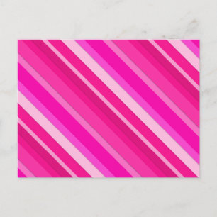 Gelaagde snoepstrepen - roze en fuchsia briefkaart